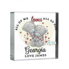 Personalised All My Love Me to You Bear Large Crystal Block Image Preview